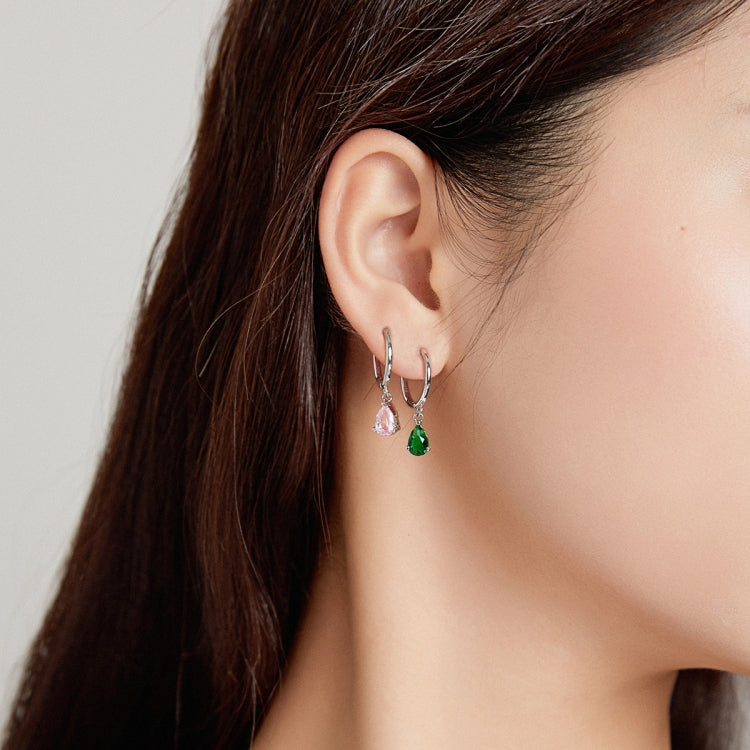 S925 Sterling Silver Water Drop Zircon Women Earrings