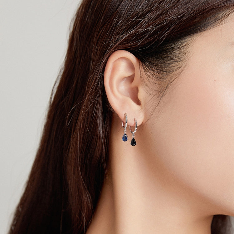S925 Sterling Silver Water Drop Zircon Women Earrings