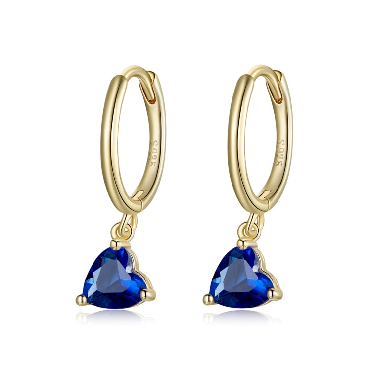 S925 Sterling Silver Water Drop Heart-shaped Zircon Women Earrings