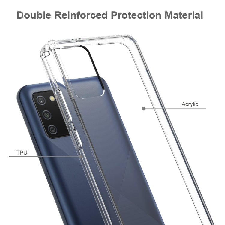 For Samsung Galaxy A02s (European Version) Scratchproof TPU + Acrylic Protective Case