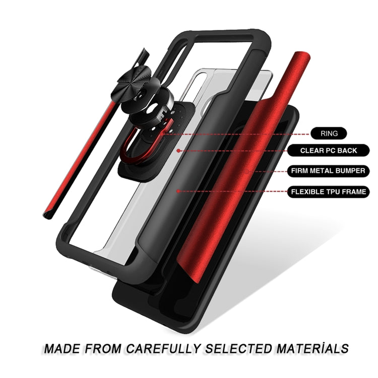 For Samsung Galaxy A50 / A50s / A30s PC +TPU + Metal Shockproof Protective Case with Ring Holder
