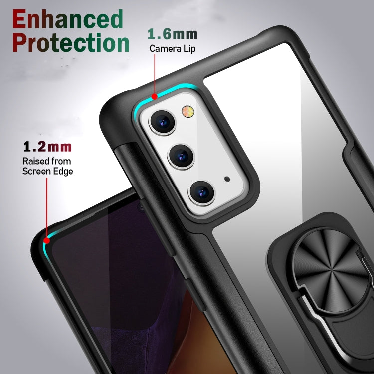 For Samsung Galaxy Note20 PC +TPU + Metal Shockproof Protective Case with Ring Holder