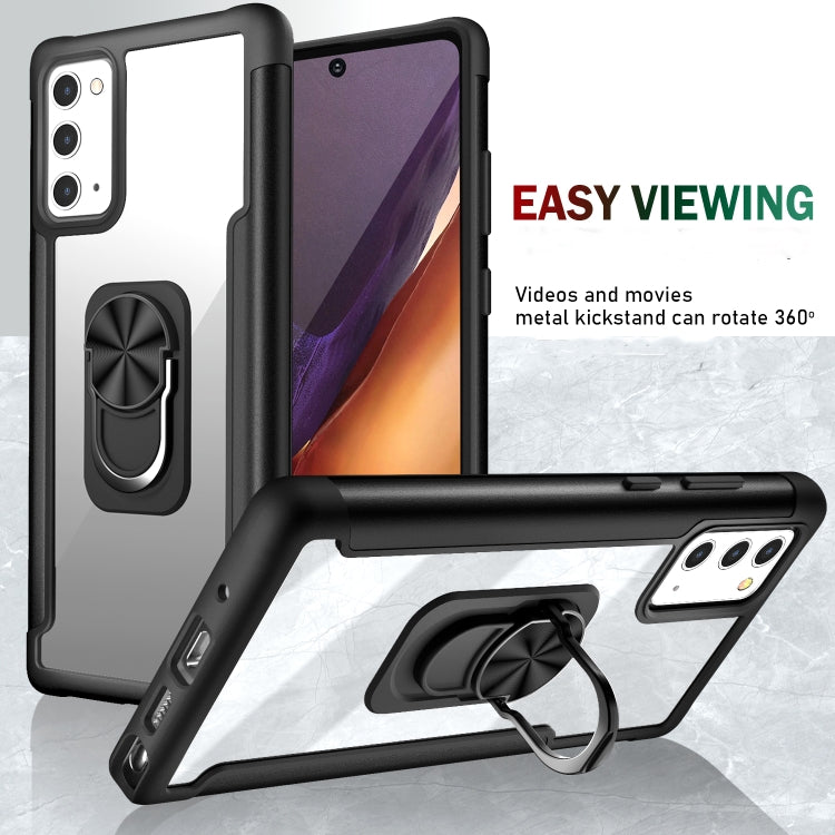 For Samsung Galaxy Note20 PC +TPU + Metal Shockproof Protective Case with Ring Holder