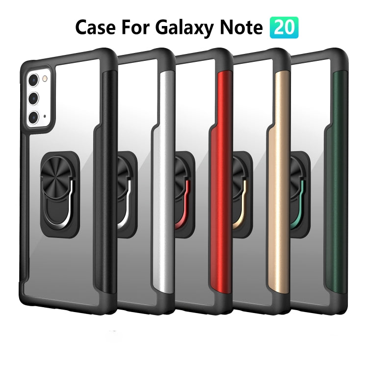 For Samsung Galaxy Note20 PC +TPU + Metal Shockproof Protective Case with Ring Holder