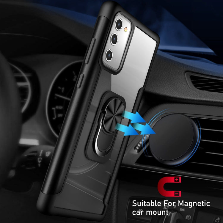 For Samsung Galaxy Note20 Ultra PC +TPU + Metal Shockproof Protective Case with Ring Holder