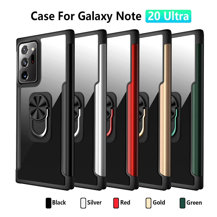For Samsung Galaxy Note20 Ultra PC +TPU + Metal Shockproof Protective Case with Ring Holder