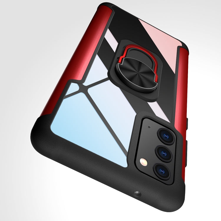 For Samsung Galaxy S20 FE PC +TPU + Metal Shockproof Protective Case with Ring Holder