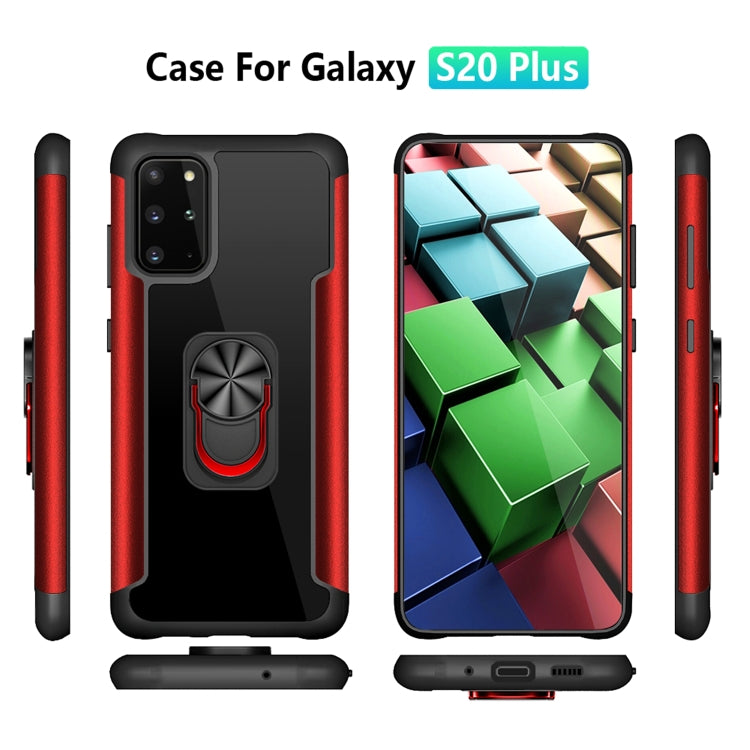 For Samsung Galaxy S20 Plus PC +TPU + Metal Shockproof Protective Case with Ring Holder