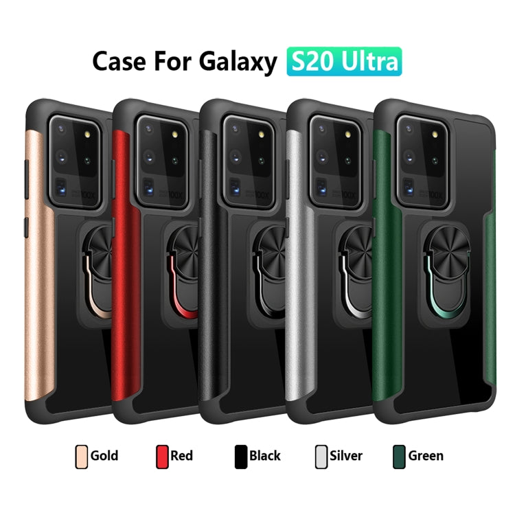 For Samsung Galaxy S20 Ultra PC +TPU + Metal Shockproof Protective Case with Ring Holder
