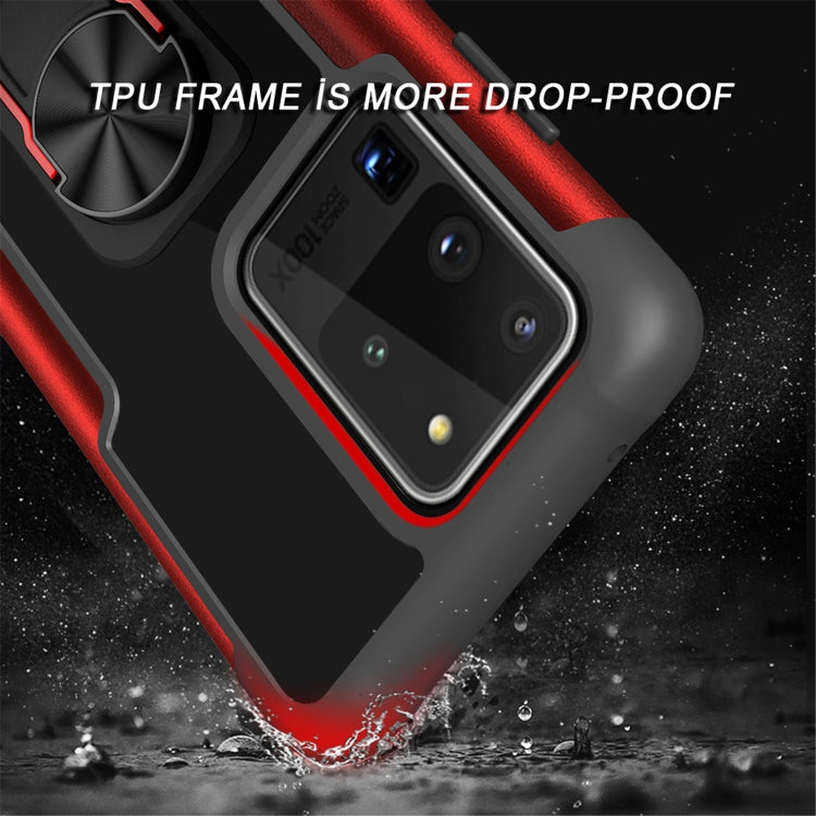 For Samsung Galaxy S20 Ultra PC +TPU + Metal Shockproof Protective Case with Ring Holder