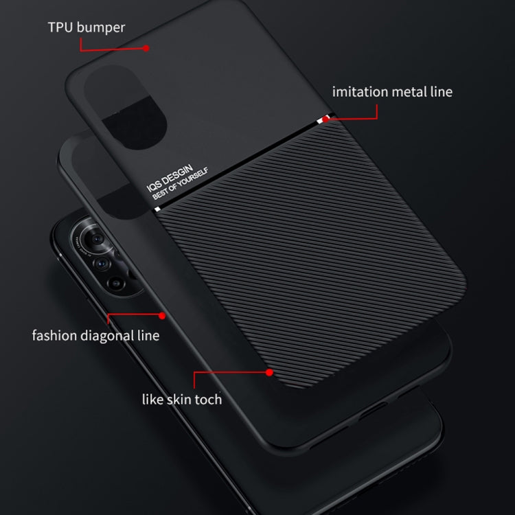 For Huawei nova 8 5G Classic Tilt Strip Grain Magnetic Shockproof PC + TPU Case