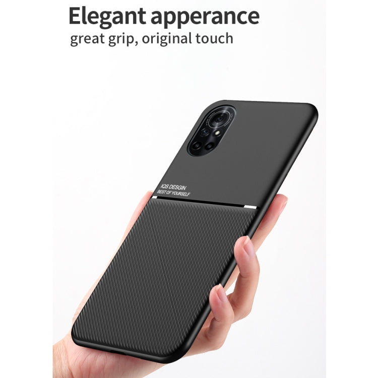 For Huawei nova 8 Pro 5G Classic Tilt Strip Grain Magnetic Shockproof PC + TPU Case