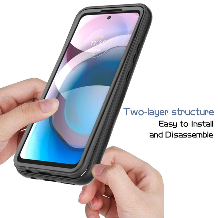 For Motorola Moto One 5G Ace Starry Sky Solid Color Series Shockproof PC + TPU Protective Case