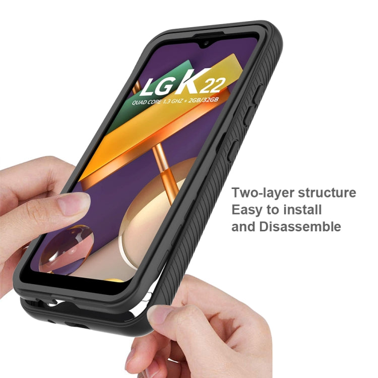 For LG K22 Starry Sky Solid Color Series Shockproof PC + TPU Protective Case