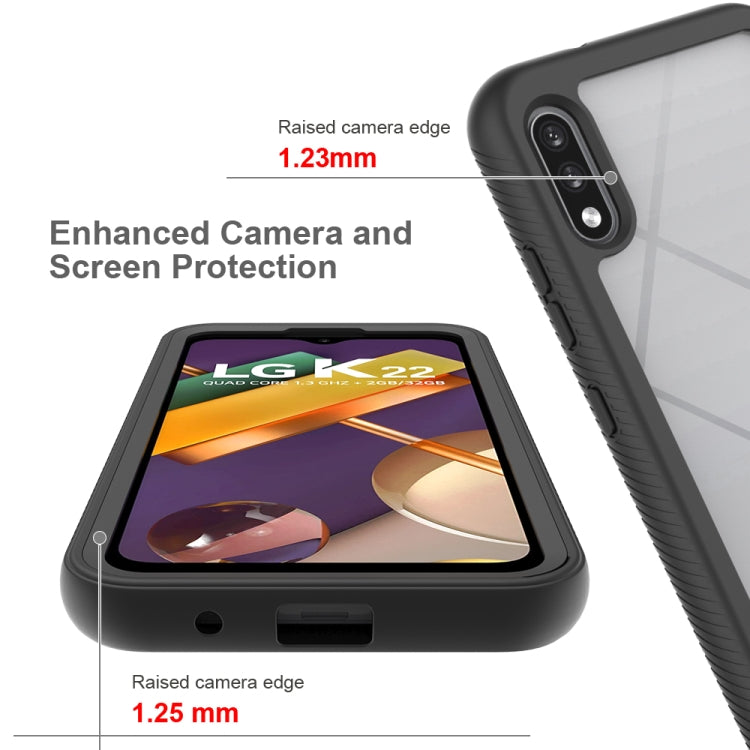 For LG K22 Starry Sky Solid Color Series Shockproof PC + TPU Protective Case