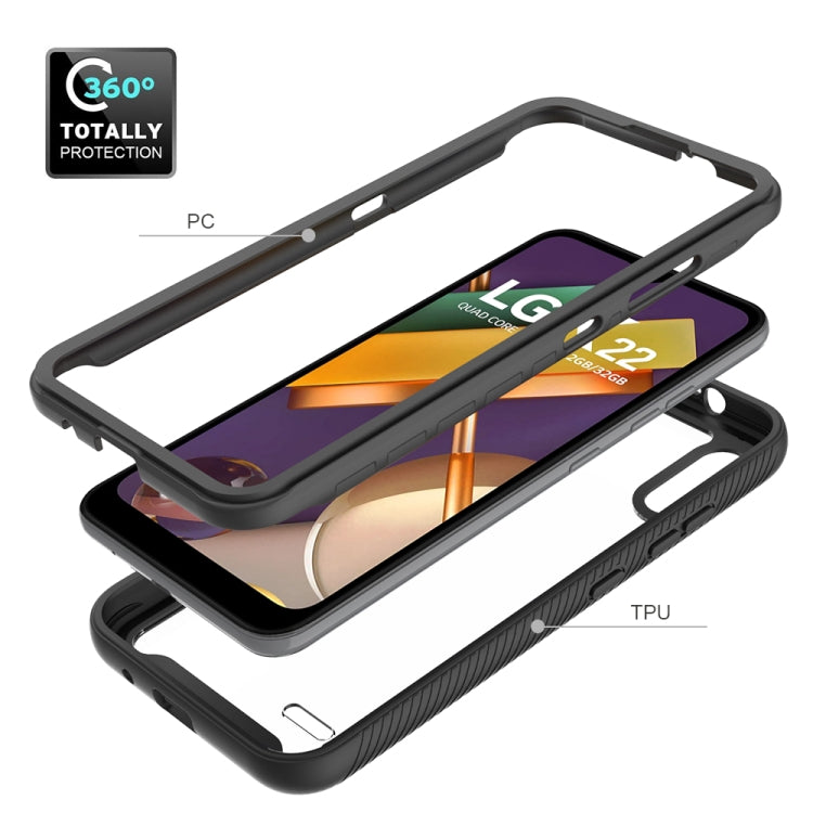 For LG K22 Starry Sky Solid Color Series Shockproof PC + TPU Protective Case