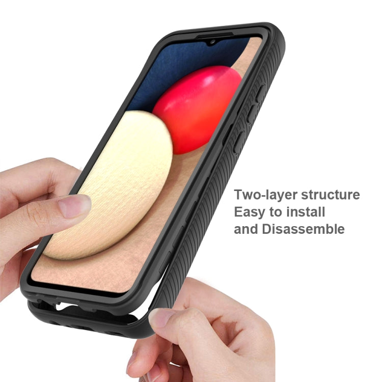 For Samsung Galaxy A02s (EU Version) Starry Sky Solid Color Series Shockproof PC + TPU Protective Case