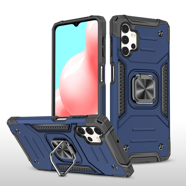 For Samsung Galaxy A32 5G Magnetic Armor Shockproof TPU + PC Case with Metal Ring Holder