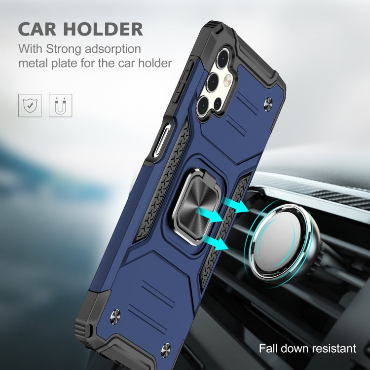 For Samsung Galaxy A32 5G Magnetic Armor Shockproof TPU + PC Case with Metal Ring Holder