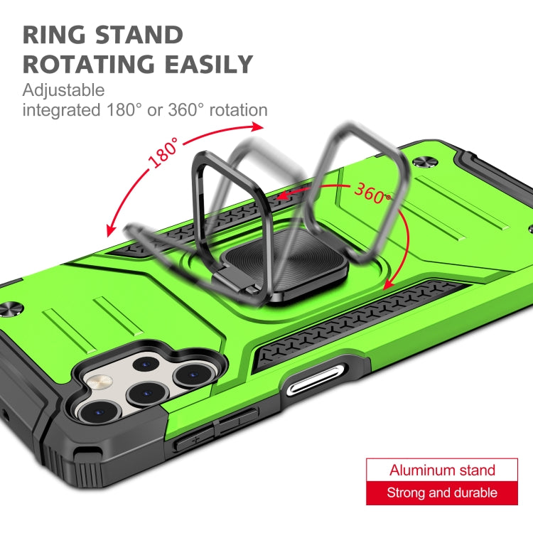 For Samsung Galaxy A32 5G Magnetic Armor Shockproof TPU + PC Case with Metal Ring Holder