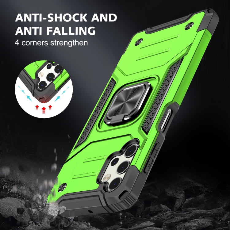 For Samsung Galaxy A32 5G Magnetic Armor Shockproof TPU + PC Case with Metal Ring Holder