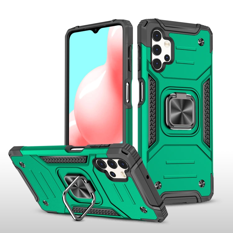 For Samsung Galaxy A32 5G Magnetic Armor Shockproof TPU + PC Case with Metal Ring Holder
