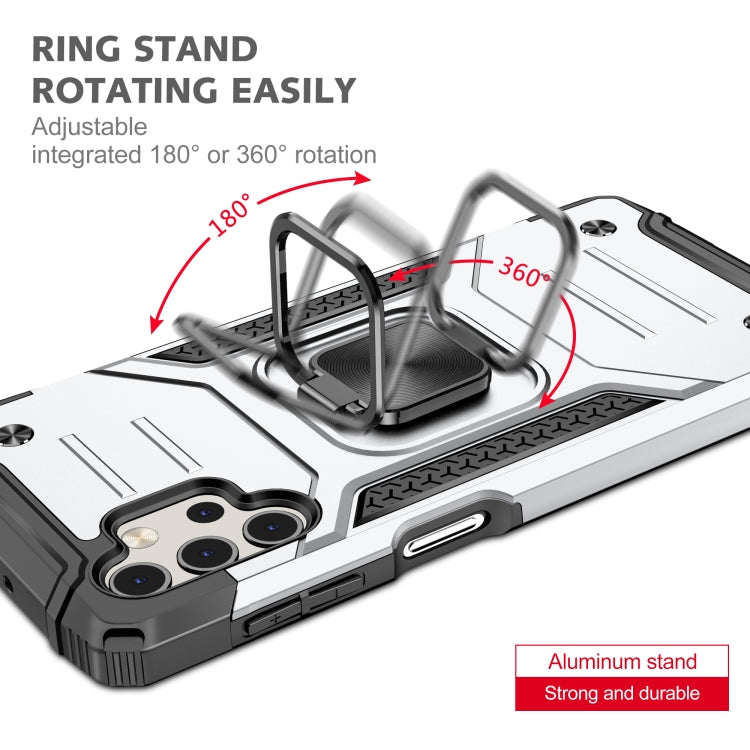 For Samsung Galaxy A32 5G Magnetic Armor Shockproof TPU + PC Case with Metal Ring Holder