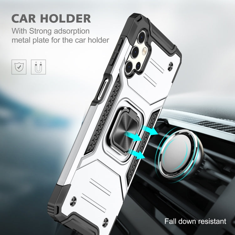 For Samsung Galaxy A32 5G Magnetic Armor Shockproof TPU + PC Case with Metal Ring Holder