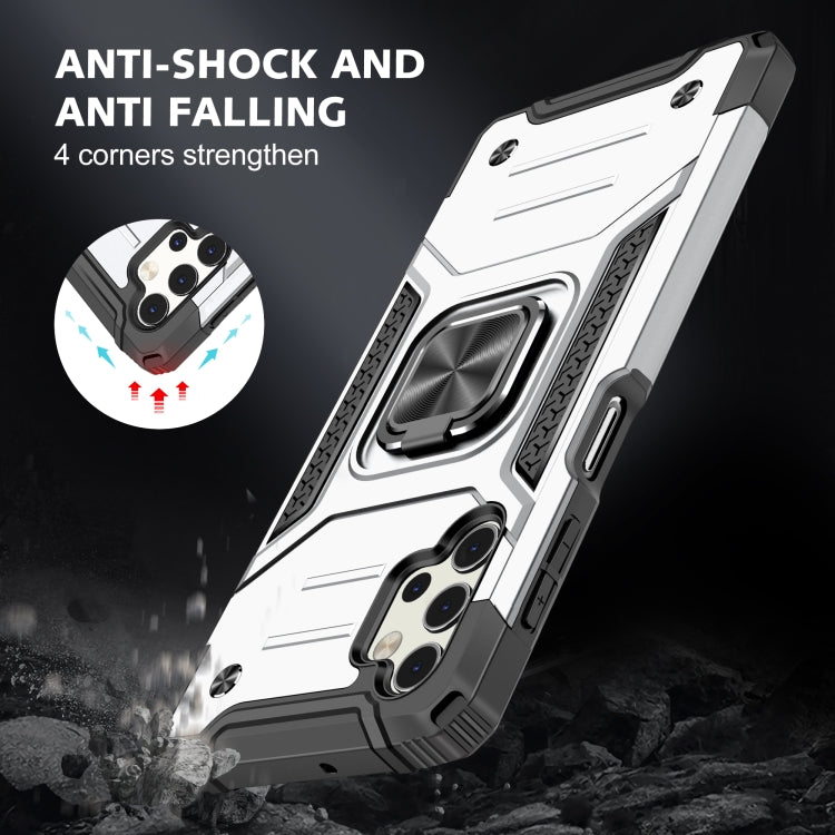 For Samsung Galaxy A32 5G Magnetic Armor Shockproof TPU + PC Case with Metal Ring Holder