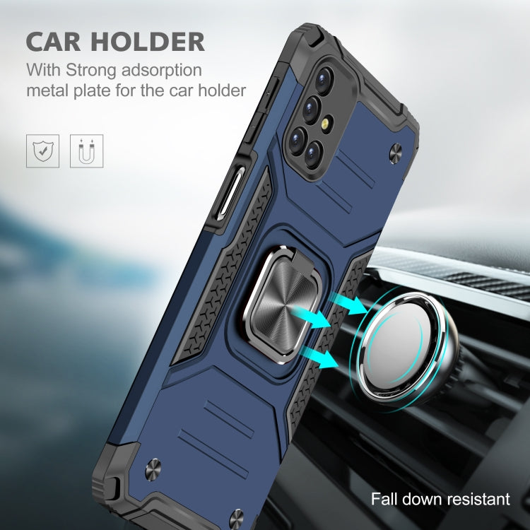 For Samsung Galaxy M31s Magnetic Armor Shockproof TPU + PC Case with Metal Ring Holder
