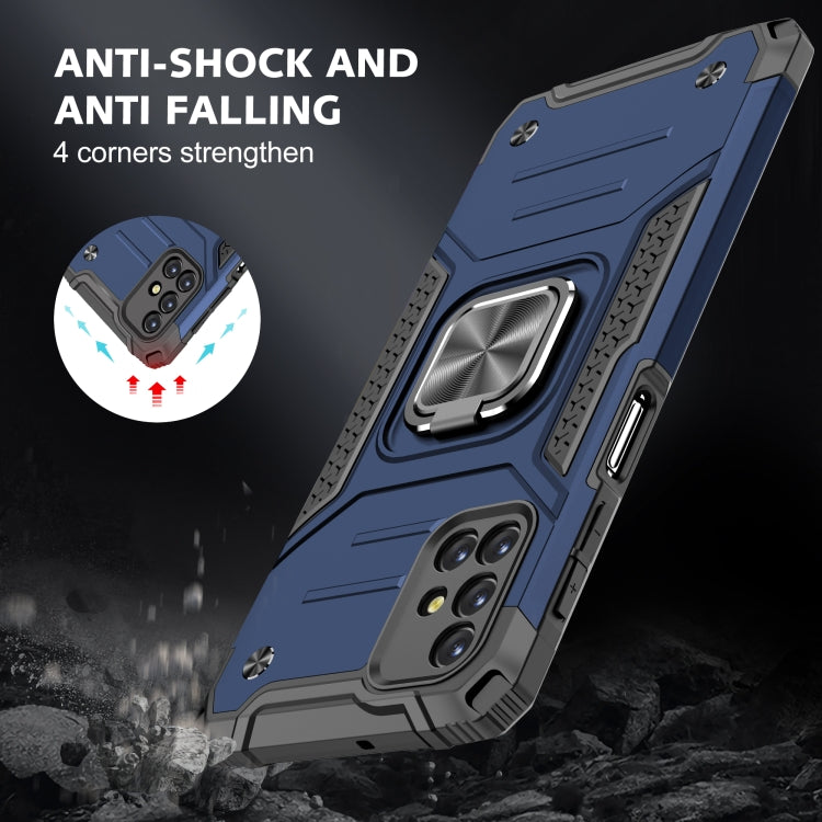 For Samsung Galaxy M31s Magnetic Armor Shockproof TPU + PC Case with Metal Ring Holder