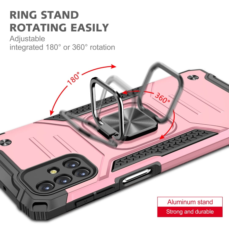 For Samsung Galaxy M31s Magnetic Armor Shockproof TPU + PC Case with Metal Ring Holder