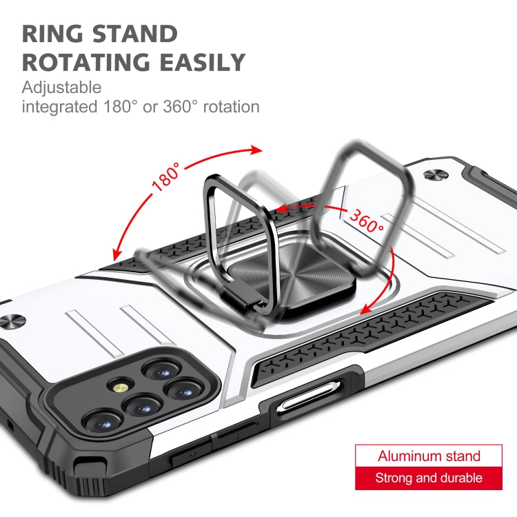 For Samsung Galaxy M31s Magnetic Armor Shockproof TPU + PC Case with Metal Ring Holder