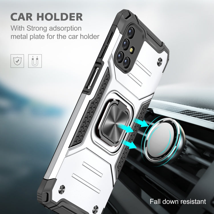 For Samsung Galaxy M31s Magnetic Armor Shockproof TPU + PC Case with Metal Ring Holder