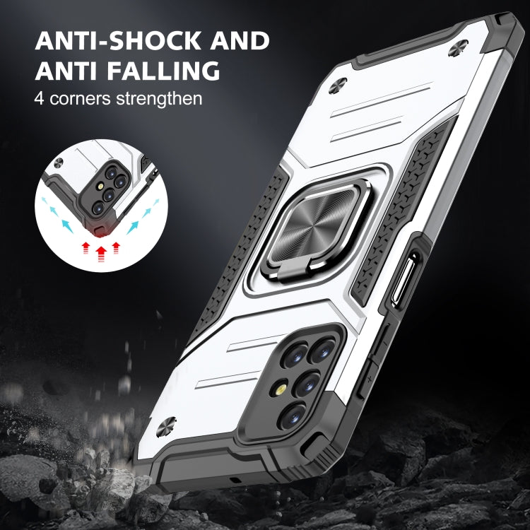 For Samsung Galaxy M31s Magnetic Armor Shockproof TPU + PC Case with Metal Ring Holder