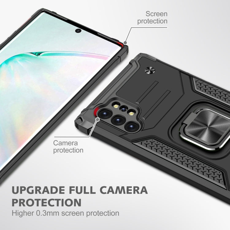 For Samsung Galaxy Note 10 Plus Magnetic Armor Shockproof TPU + PC Case with Metal Ring Holder