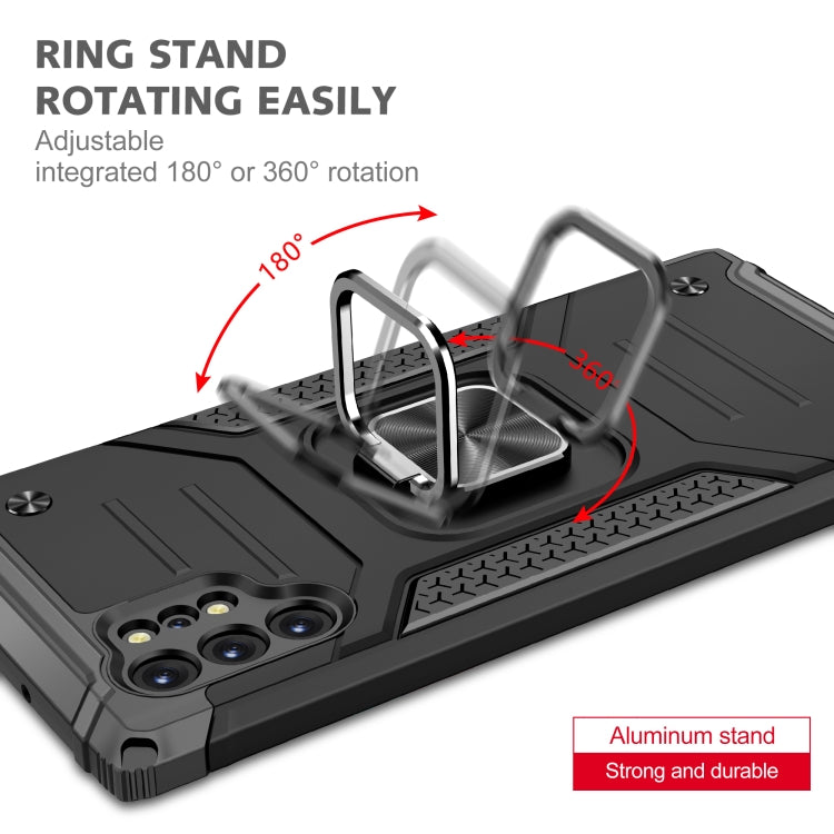 For Samsung Galaxy Note 10 Plus Magnetic Armor Shockproof TPU + PC Case with Metal Ring Holder