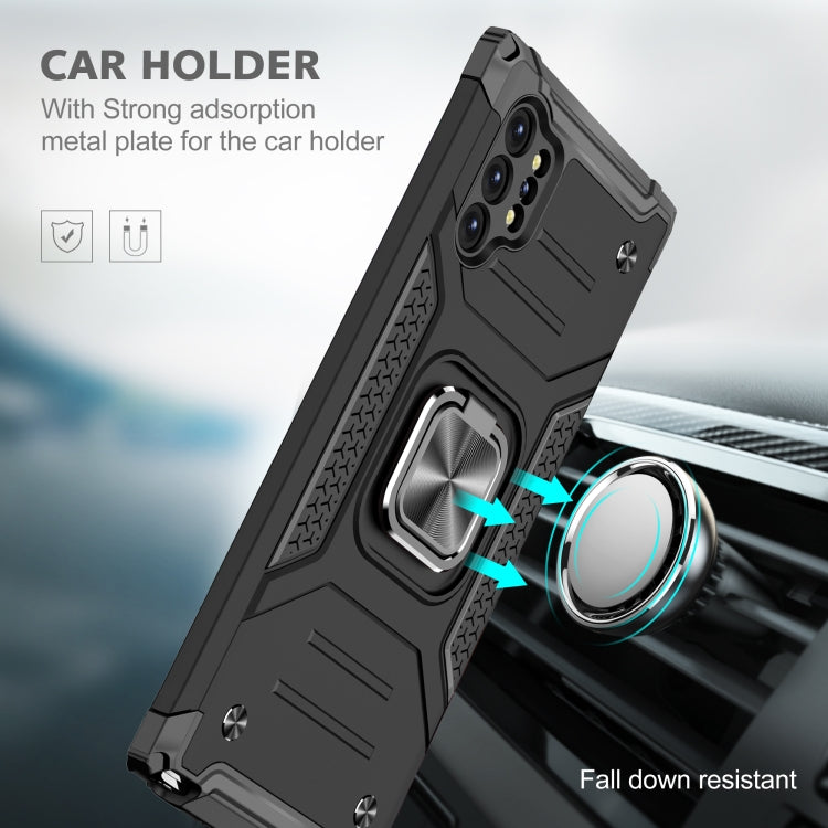 For Samsung Galaxy Note 10 Plus Magnetic Armor Shockproof TPU + PC Case with Metal Ring Holder