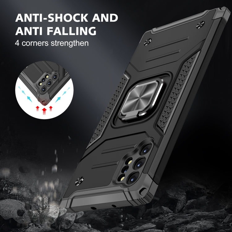 For Samsung Galaxy Note 10 Plus Magnetic Armor Shockproof TPU + PC Case with Metal Ring Holder