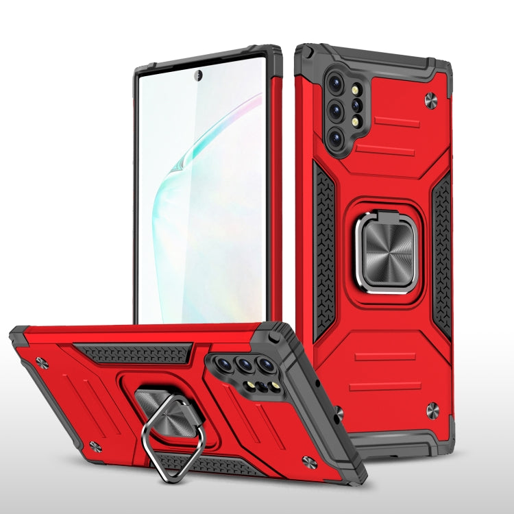 For Samsung Galaxy Note 10 Plus Magnetic Armor Shockproof TPU + PC Case with Metal Ring Holder