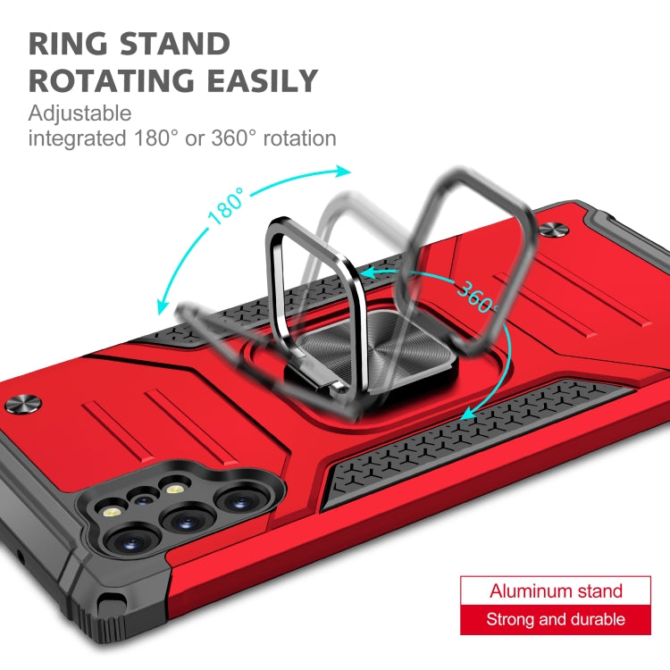 For Samsung Galaxy Note 10 Plus Magnetic Armor Shockproof TPU + PC Case with Metal Ring Holder