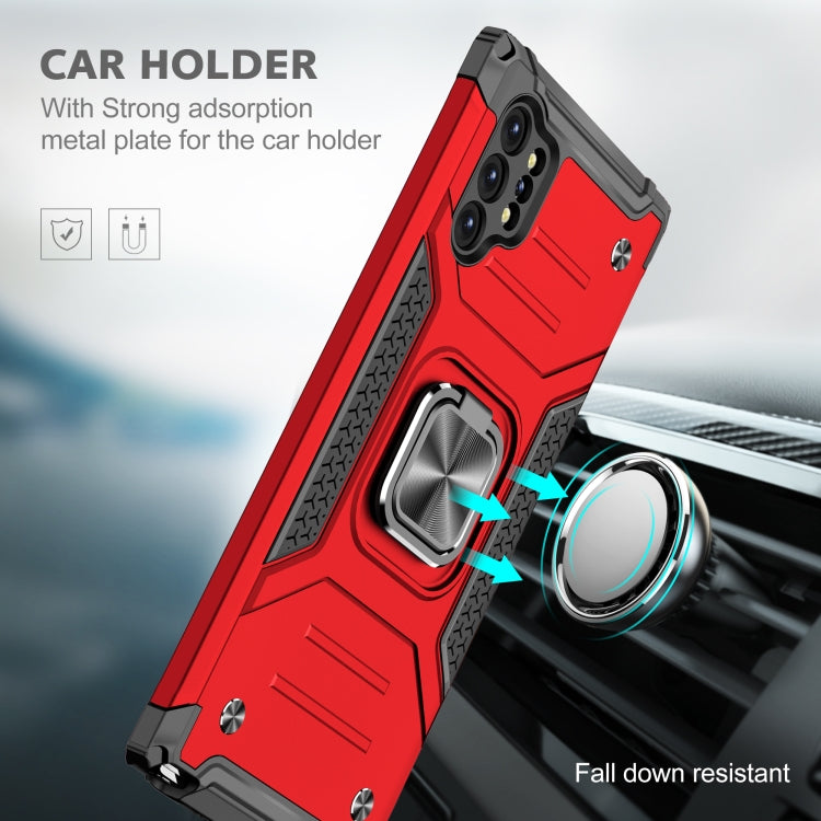 For Samsung Galaxy Note 10 Plus Magnetic Armor Shockproof TPU + PC Case with Metal Ring Holder