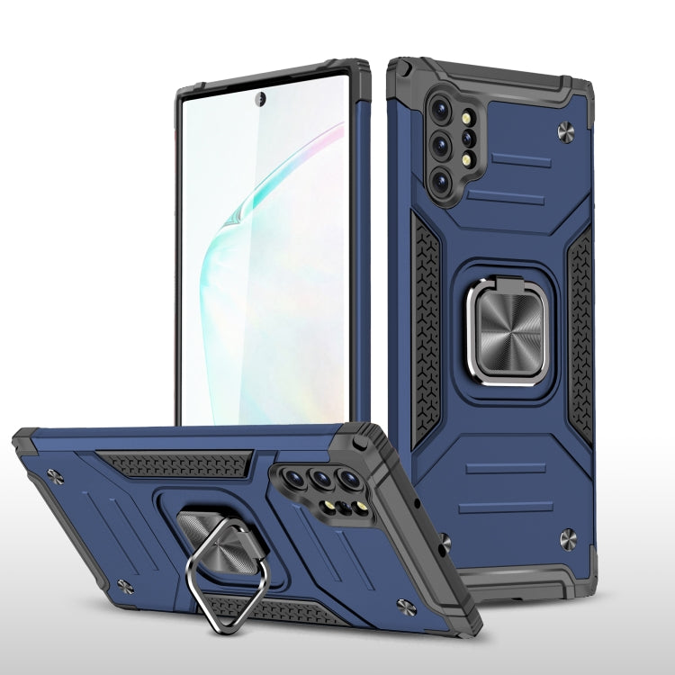 For Samsung Galaxy Note 10 Plus Magnetic Armor Shockproof TPU + PC Case with Metal Ring Holder