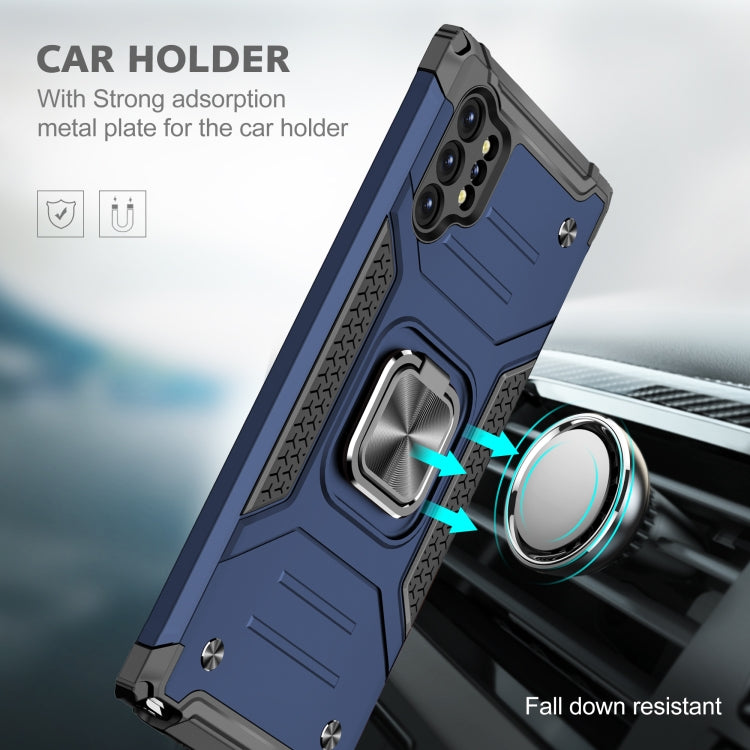 For Samsung Galaxy Note 10 Plus Magnetic Armor Shockproof TPU + PC Case with Metal Ring Holder