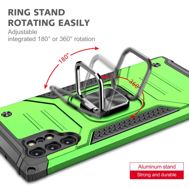 For Samsung Galaxy Note 10 Plus Magnetic Armor Shockproof TPU + PC Case with Metal Ring Holder