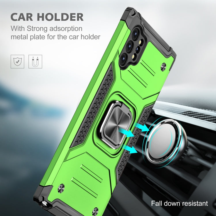 For Samsung Galaxy Note 10 Plus Magnetic Armor Shockproof TPU + PC Case with Metal Ring Holder