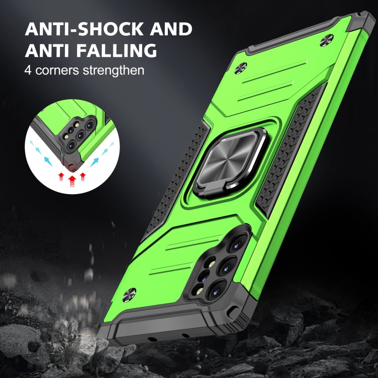 For Samsung Galaxy Note 10 Plus Magnetic Armor Shockproof TPU + PC Case with Metal Ring Holder