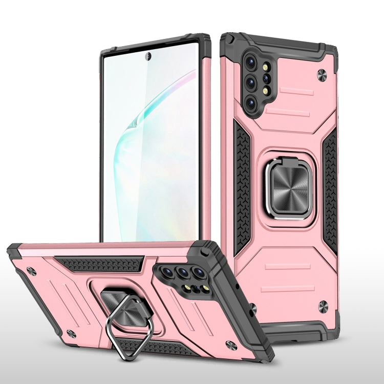 For Samsung Galaxy Note 10 Plus Magnetic Armor Shockproof TPU + PC Case with Metal Ring Holder