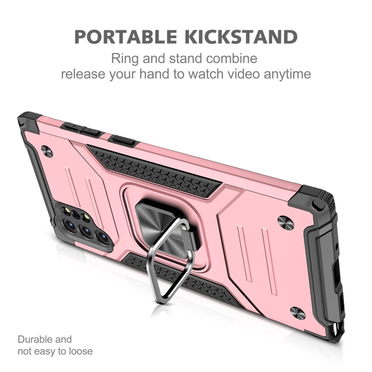 For Samsung Galaxy Note 10 Plus Magnetic Armor Shockproof TPU + PC Case with Metal Ring Holder