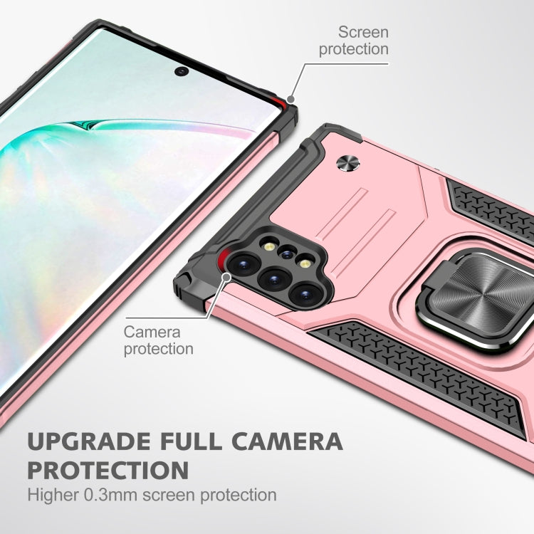 For Samsung Galaxy Note 10 Plus Magnetic Armor Shockproof TPU + PC Case with Metal Ring Holder